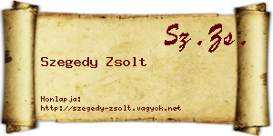 Szegedy Zsolt névjegykártya